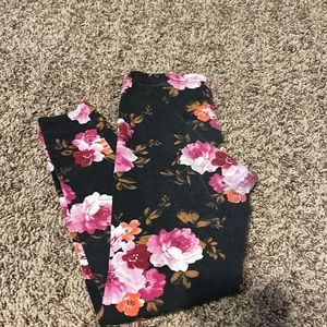Flowery girls leggings